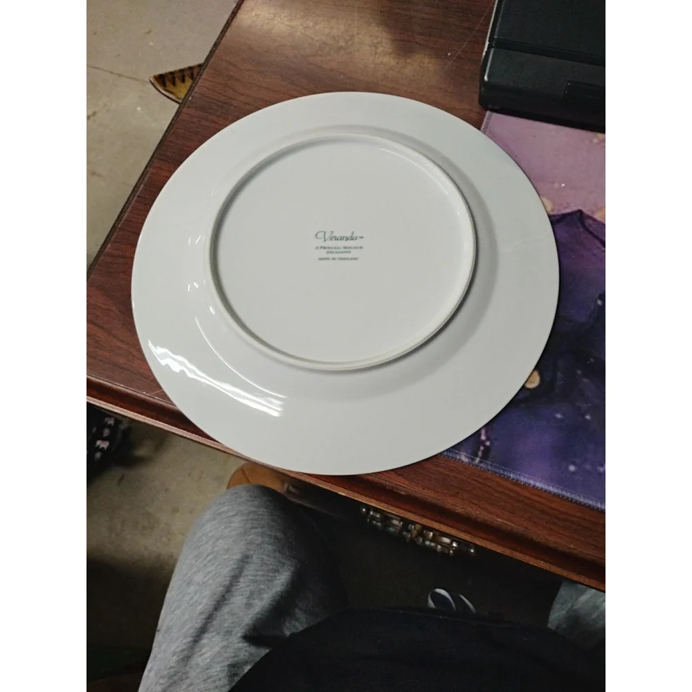 Princess‎ House Veranda White Embossed 11” Dinner Plate Priced per plate